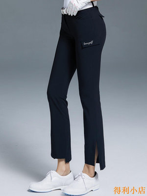 得利小店高爾夫褲子女夏季韓國設計高彈修身休閑球褲戶外運動女士九分褲