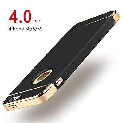 Iphone 5 5s SE 手機殼,豪華 3 合 1 超薄硬殼可拆卸手機殼【滿299出貨】