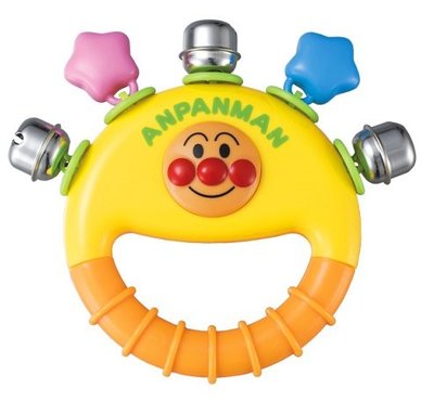 大賀屋 麵包超人 手搖鈴 音樂玩具 兒童 音樂 搖鈴 嬰兒 學習 開發 玩具 Anpanman 日貨 T00110179