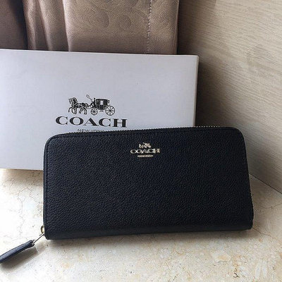 【小老虎全球購】全新 COACH 16612 美國正品代購新款荔枝紋牛皮素面女士長夾 內置12個卡位 特惠現貨