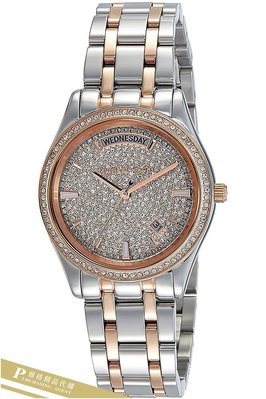 雅格時尚精品代購Michael Kors MK6482 雙色鋼帶 水晶錶盤  精品流行女錶 歐美時尚 美國代購