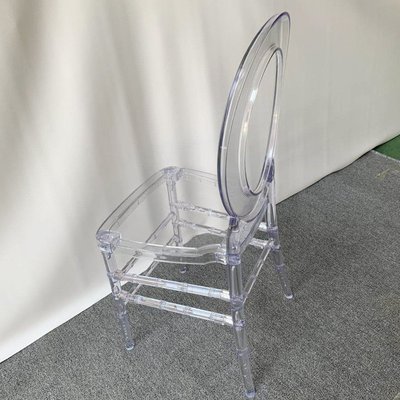 免運 現代簡約透明凳子PC樹脂亞克力椅子宴會戶外婚禮鋼背椅子