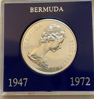 二手 百慕大銀幣1972年 錢幣 銀幣 硬幣【奇摩錢幣】1709