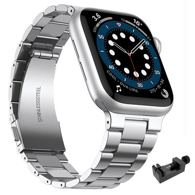 不鏽鋼 屬錶帶 適用於 Apple Watch 7 6 5 3 SE 7 41m-3C玩家