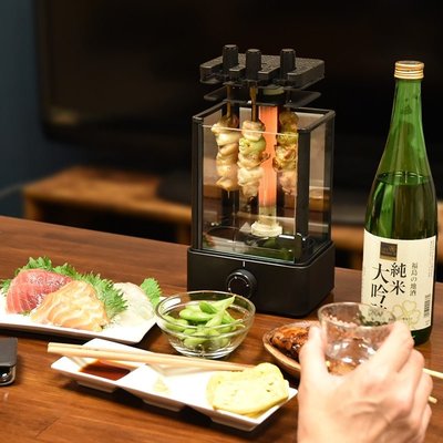 日本 一人用桌上型自動烤串機 串烤 串燒 烤串 收納方便 清洗方便  體積小巧 烤雞肉串 居酒屋【全日空】