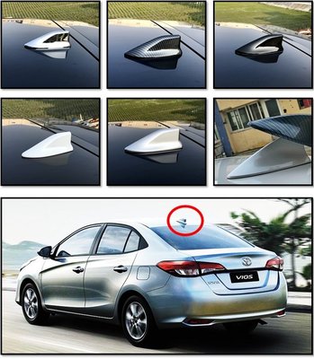 圓夢工廠 Toyota Vios 2021~on 改裝 車頂 鯊魚鰭 飾貼 烤漆黑 烤漆銀 烤漆白 鍍鉻銀 碳纖紋