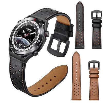 華為 WATCH Ultimate 智能手錶錶帶 皮革 替換帶腕帶 華為 Ultimate 手表表帶 真皮表帶 腕帶手鏈
