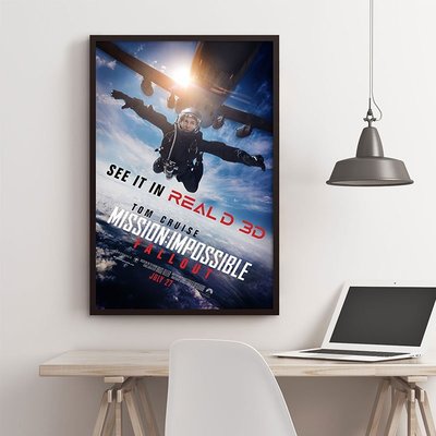 INHUASO 癮｜画｜所　不可能的任務Mission:Impossible全面瓦解電影系列海報掛畫湯姆克魯斯裝飾畫版畫