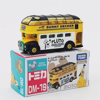 TOMY多美卡迪士尼米奇布魯托陽光巴士車模型合金仿真收藏玩具車