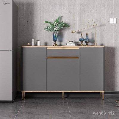 窄型餐邊櫃超薄20cm實木儲物現代簡約輕奢廚房靠牆一體邊櫃25窄30