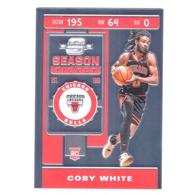 (RC) 公牛未來 Coby White 球票Contenders Season Ticket Rookie版新人RC金屬卡 2019-20