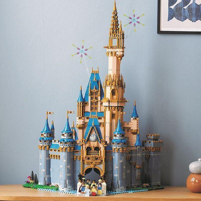 現貨：兼容樂高43222灰姑娘迪士尼城堡系列高難度建筑拼裝積木女孩玩具