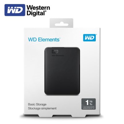 【保固公司貨】 威騰 WD Elements 2.5吋 外接式硬碟 1TB (WD-EMT-1TB)