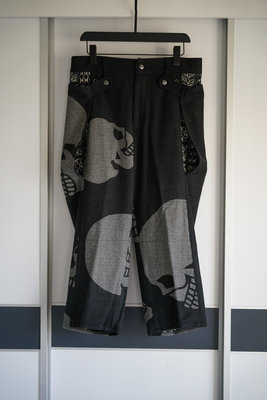 Yohji Yamamoto 14aw 骷髏滿印八分褲