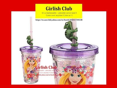 【Girlish Club】DISNEY長髮公主變色龍水晶杯飲料杯茶杯茶具(c271)四三一元起標
