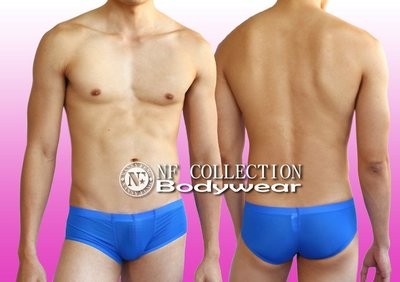 《NANNY_FENG》 男性貼身性感內著 超薄舒適柔軟滑順緊身平口版 4202寶藍色系