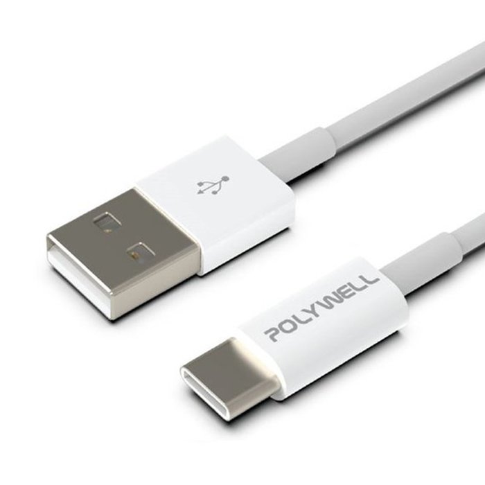 【珍愛頌】寶利威爾 Type-A To Type-C USB 快充線 充電線 200公分 適用安卓 平板 POLYWEL