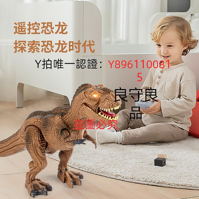 遙控玩具 遙控大恐龍電動會走的霸王龍男孩智能玩具兒童網紅仿真動物小女孩