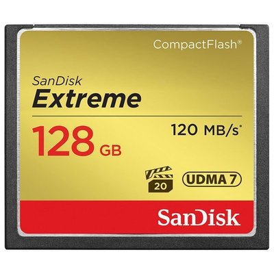 【中壢NOVA-水世界】SanDisk Extreme CF 128G【120MB/s 800X】超高速記憶卡 公司貨