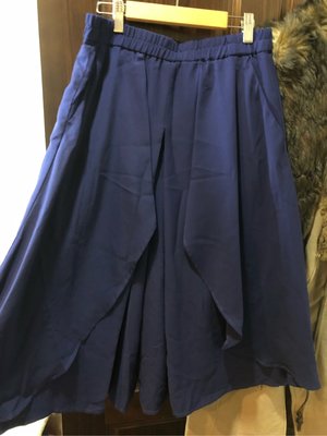 專櫃品牌 CHICA 寶藍色 雪紡質料 長褲裙 少穿 出清 超好看 二手出清 尺寸38