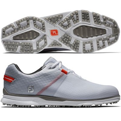 (易達高爾夫)全新原廠FOOTJOY 53853 白/淺灰色 男士 無釘 高爾夫球鞋