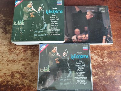 Karajan 卡拉揚 Freni Pavarotti Puccini 普契尼 波西米亞人 柏林愛樂 2CD DECCA
