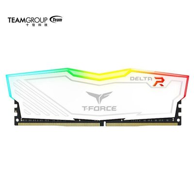 十銓科技 Team DELTA RGB炫光DDR4 3200 8G×2臺式內存條白色16G×2~特價