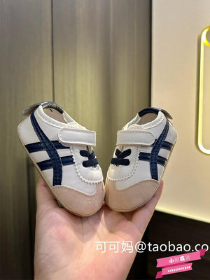 春秋0-1歲男女寶寶6-9-12個月嬰兒軟底防滑學步鞋運動拼色小白鞋.