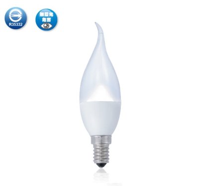 好商量~舞光 LED 4W E14 高亮度 水晶 蠟燭燈 白座拉尾 / 白座尖清 保固一年
