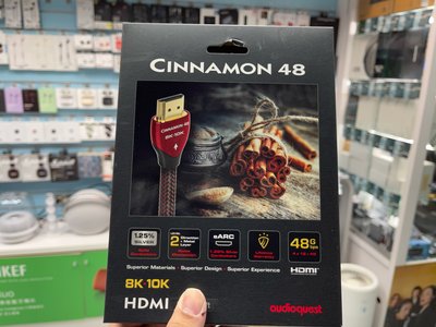禾豐音響 1.0m Audioquest Cinnamon 48 HDMI 支援8K-10K  數位影音傳輸線