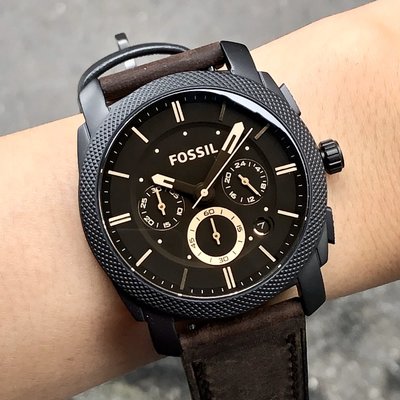 現貨 可自取 FOSSIL FS4656 手錶 42mm 棕色皮錶帶 三眼計時 男錶女錶