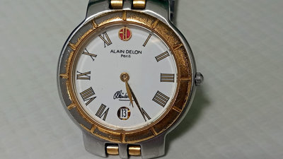 【收藏品】 ALAIN DELON 亞蘭德倫(運作正常，準時)/Guy Laroche 姬龍雪(故障) /二隻手錶合售/零件/石英錶