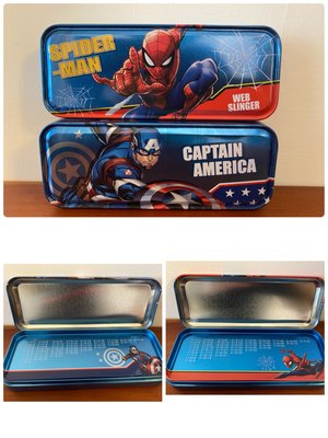 蜘蛛人 迪士尼公主 冰雪奇緣  米奇 漫威 美國隊長 鋼鐵人 鐵製  雙層鉛筆盒 筆袋 文具 特價188元 滿千免運