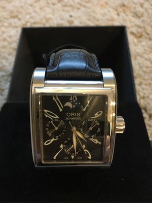 ( 已售出 ) 豪利時 經典絕版 100%正品 ORIS 三眼月相手錶.腕錶