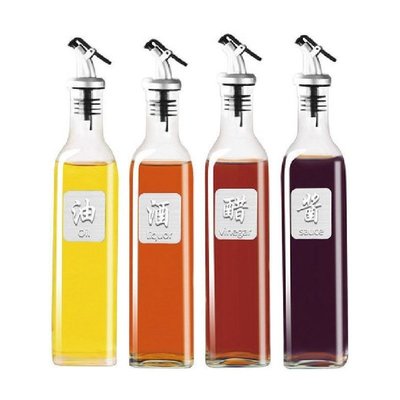 批發 醬油醋瓶500ml調味瓶玻璃油瓶廚房用品家用油壺透明橄欖油瓶