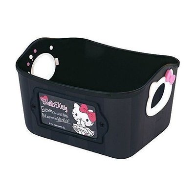 日本製 Hello Kitty 置物籃 收納盒 500ml 黑色