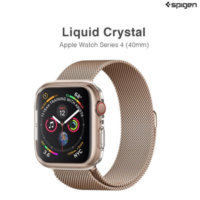 泳 現貨 全新上市Spigen Watch Series 4 Liquid Crystal-透明保護殼精準孔位便利操作