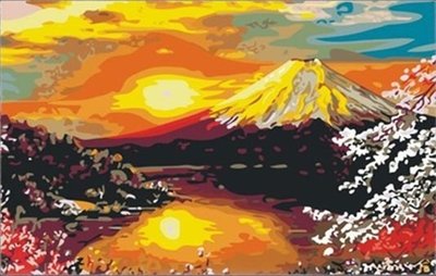 ArtLife 藝術生活 DIY 彩繪 數字油畫 裝飾畫 【70051】富士山 80*120cm
