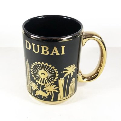 現貨熱銷-原單出口土豪之城迪拜DUBAI金色城市風景旅游紀念禮物咖啡杯水杯-默認最小規格價錢 其它規格請諮詢客服