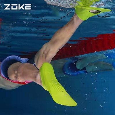 精品洲克zoke腳蹼自由泳游泳專用兒童成人專業訓練硅膠短蛙鞋潛水男女