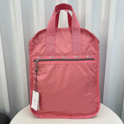 小Z代購#Lesportsac 2297 蜜粉色 Urban Backpack 超輕量雙肩拉鍊手提後背包