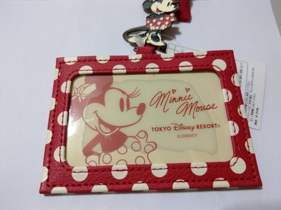 ***日本帶回***東京迪士尼米奇Mickey 米妮Minnie雙層識別證 票卡夾 捷運卡背帶♪☆米妮款