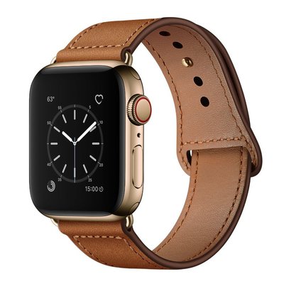 適用iwatch6/SE錶帶Apple watch5真皮錶帶蘋果手錶帶iwatch4/3/2