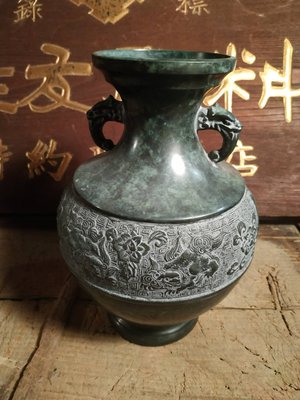 古早懷舊 日本老件 銅花瓶【侘寂文學館】漂亮 銅器【1】讓藏A02