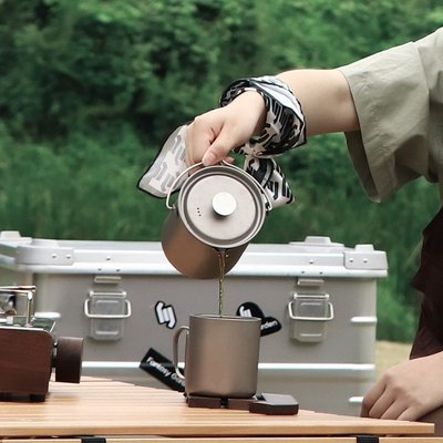 Fantasy Garden夢花園戶外純鈦法壓壺法式手動濾壓咖啡壺過濾茶杯咖啡壺器具