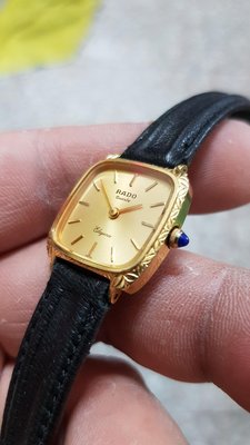 ＜秀氣古典＞瑞士錶 RADO 雷達 漂亮 石英錶☆22mm 女錶＜藍寶石鏡面＞真皮錶帶  H1