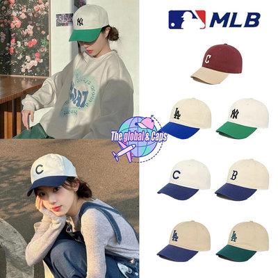 優品 Original💝 MLB 棒球帽 紐約洋基隊 NY 帽子 LA 拼接色 帽子 B字帽 洋基帽 可調軟頂棒球帽 男女同款