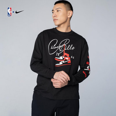 公牛隊Courtside Jordan男子長袖T恤NBA-Nike耐克 DA6527-010