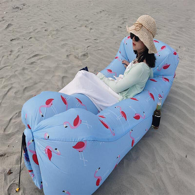 枕頭款充氣沙發戶外可攜式懶人充氣沙發可摺疊充氣充氣床睡袋B5
