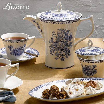 廠家出貨Luzerne陸升陶瓷蘭開斯特英式下午茶茶具茶壺咖啡杯碟歐式小奢華